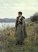 Daniel Ridgway Knight The Shepherdess of Rolleboise Spain oil painting artist